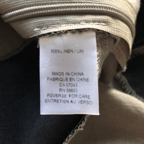 Kenar Skirt black & kaki stripe linen size M - Picture 3 of 5